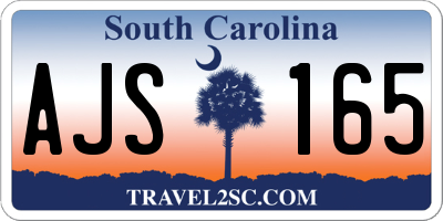 SC license plate AJS165