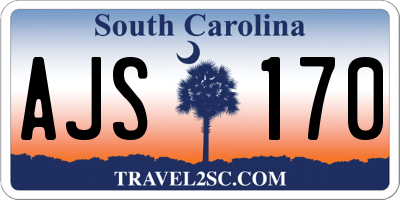 SC license plate AJS170