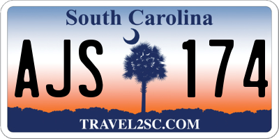 SC license plate AJS174