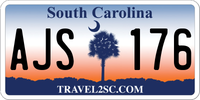 SC license plate AJS176