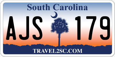 SC license plate AJS179