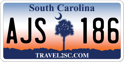 SC license plate AJS186