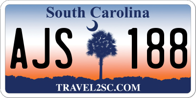 SC license plate AJS188