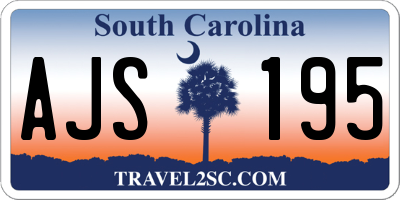 SC license plate AJS195