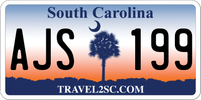 SC license plate AJS199