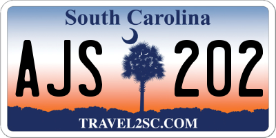 SC license plate AJS202