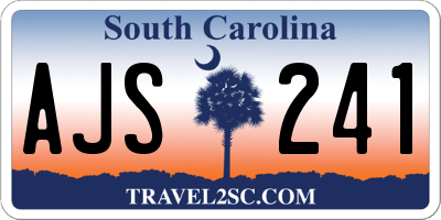 SC license plate AJS241