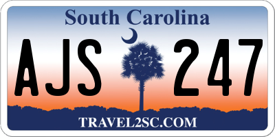 SC license plate AJS247