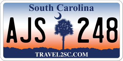 SC license plate AJS248