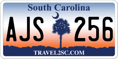 SC license plate AJS256