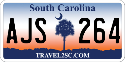 SC license plate AJS264