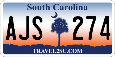 SC license plate AJS274