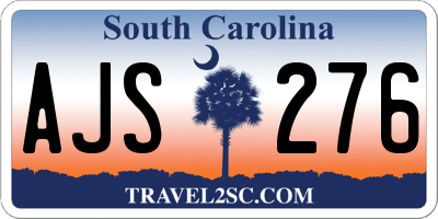 SC license plate AJS276