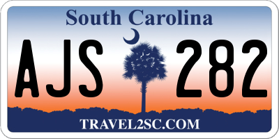 SC license plate AJS282
