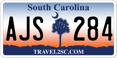 SC license plate AJS284