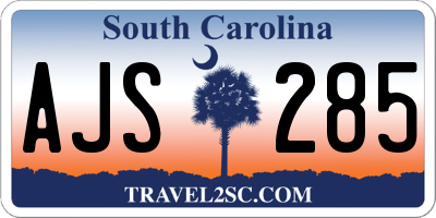 SC license plate AJS285