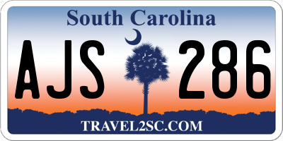 SC license plate AJS286