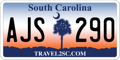 SC license plate AJS290
