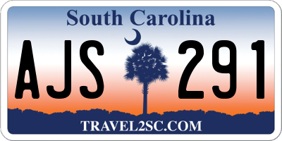 SC license plate AJS291