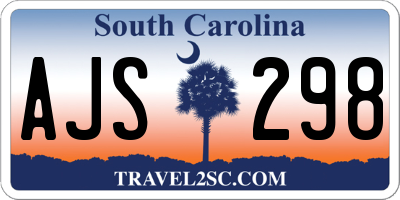SC license plate AJS298