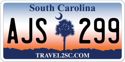 SC license plate AJS299