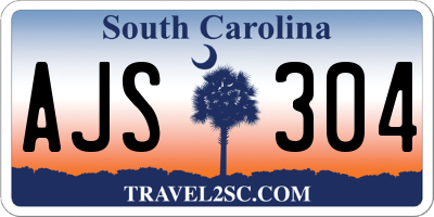 SC license plate AJS304