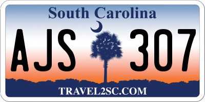 SC license plate AJS307
