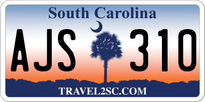 SC license plate AJS310