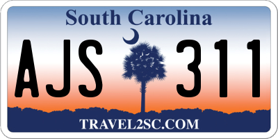 SC license plate AJS311
