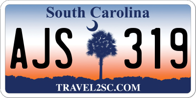SC license plate AJS319