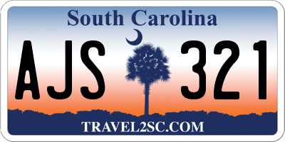 SC license plate AJS321