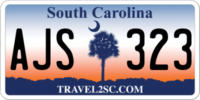 SC license plate AJS323