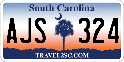 SC license plate AJS324