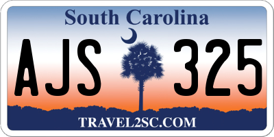 SC license plate AJS325