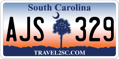 SC license plate AJS329