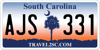 SC license plate AJS331