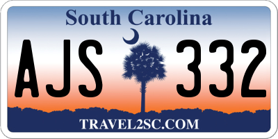 SC license plate AJS332