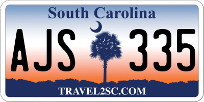 SC license plate AJS335