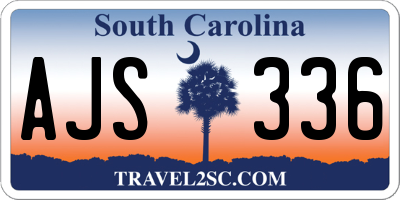 SC license plate AJS336