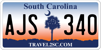 SC license plate AJS340
