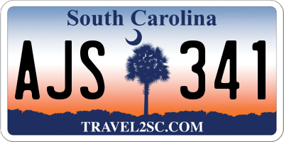SC license plate AJS341