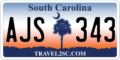 SC license plate AJS343