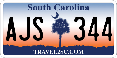 SC license plate AJS344