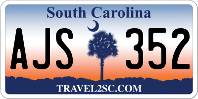 SC license plate AJS352