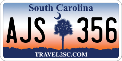 SC license plate AJS356