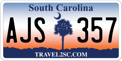 SC license plate AJS357