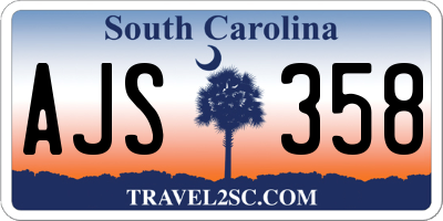 SC license plate AJS358