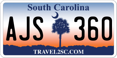 SC license plate AJS360