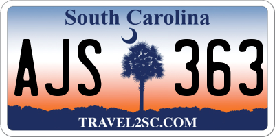SC license plate AJS363