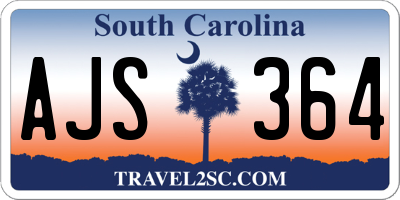 SC license plate AJS364